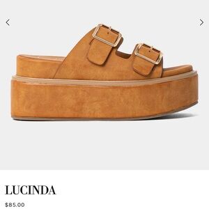 Shu Shop Lucinda sandals in camel size 7.5